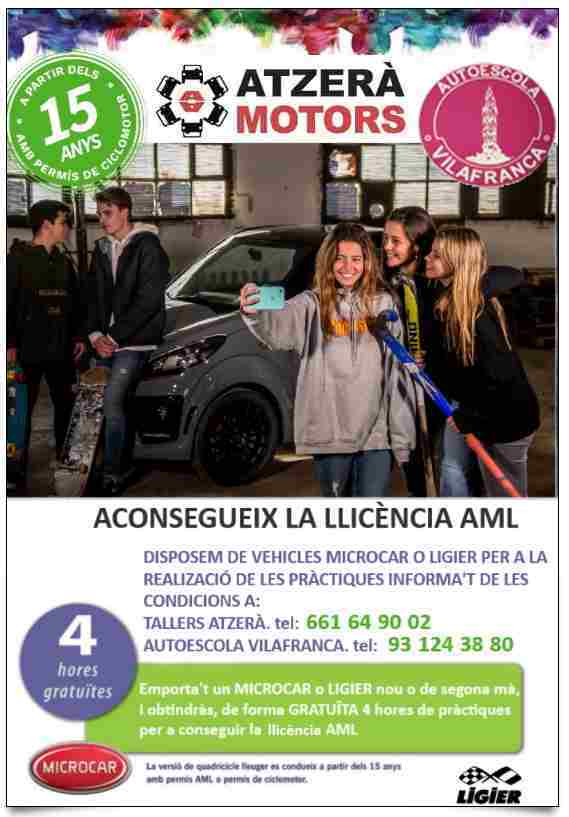 cartell autoescola_vilafranca_microcar_atzera motors